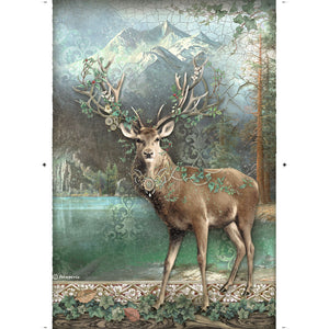 Stamperia Rice Paper A4,  Magic Forest - Deer