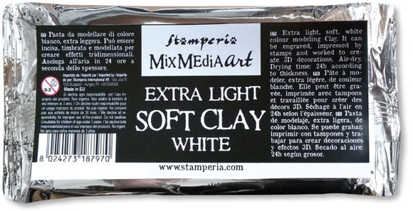Stamperia Soft Clay, Extra Light - White (80g)