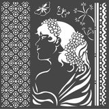 Stamperia Stencil, Hortensia - Lady Side
