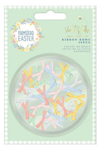 CC Violet Studio Embellishment, Easter Ribbon Bows 30/Pkg
