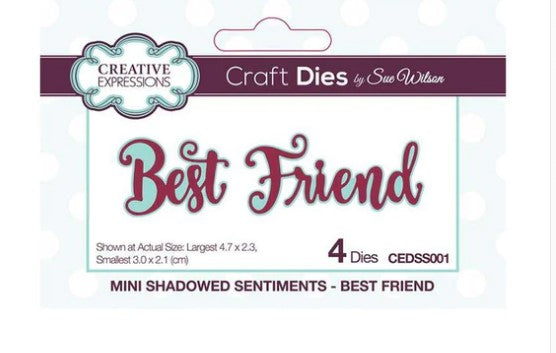 Creative Expressions Die, Mini Shadowed Sentiments -  Best Friend