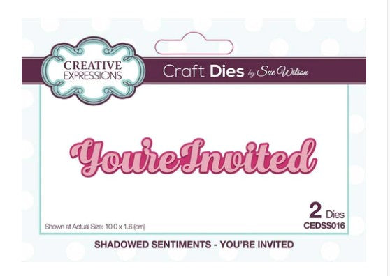 Creative Expressions Die, Mini Shadowed Sentiments - You're Invited