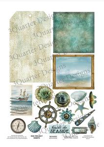 3Quarter Designs Embellishment, Mini Project Sheet - Seaside