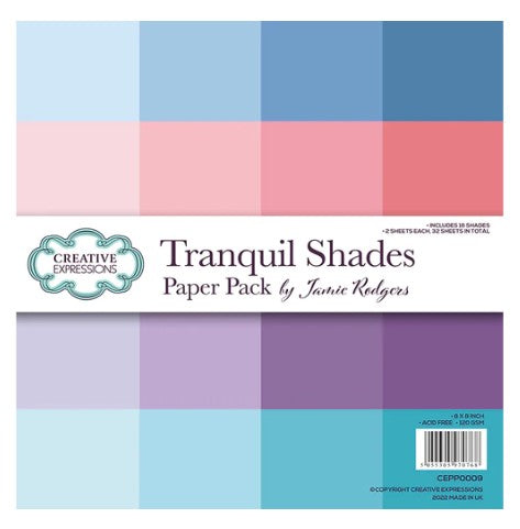 Creative Expressions Paper Pack 8x8, Tranquil Shades