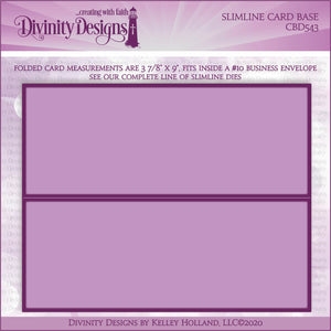 Divinity Designs Die, Slimline Card Base