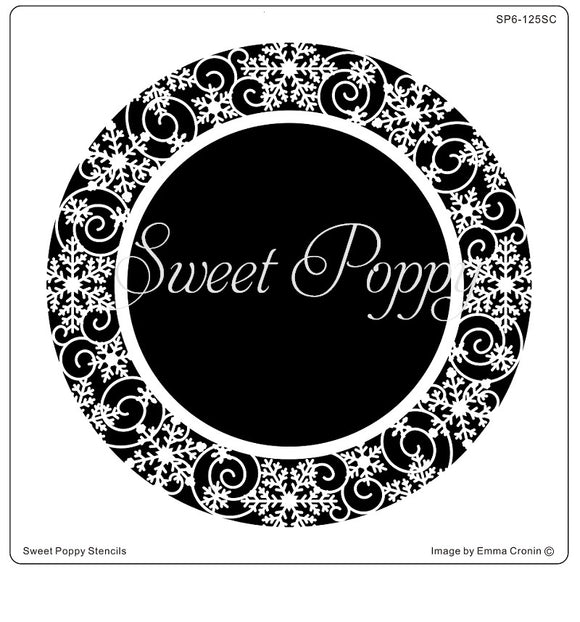 Sweet Poppy Stencil, Aperture Circle - Snowflake