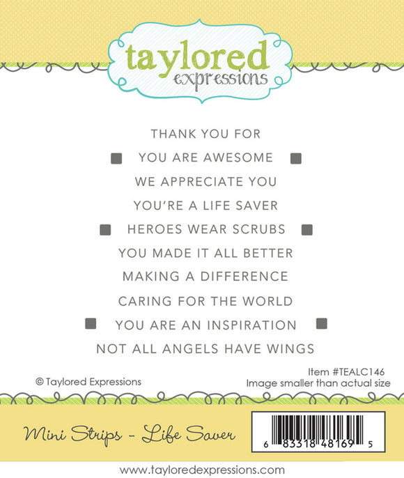 Taylored Expressions Stamp, Mini Strips - Life Saver