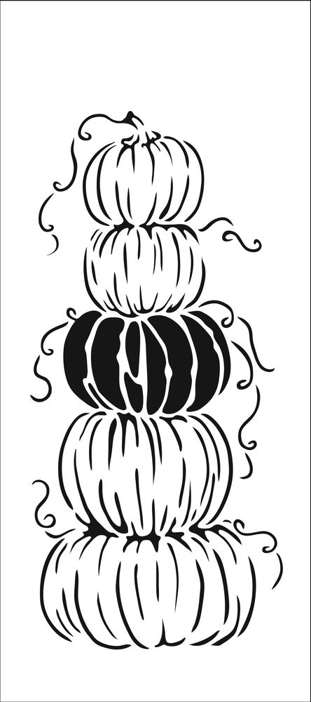 TCW Stencil. Slimline Stacked Pumpkins