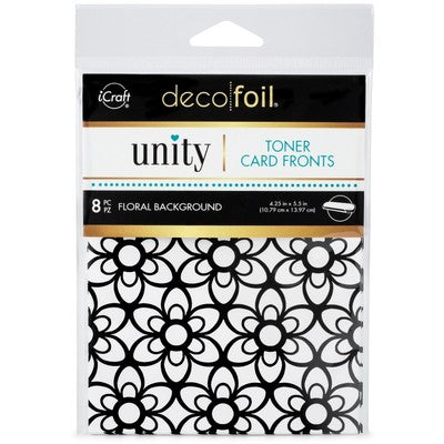 Deco Foil Toner Card Fronts, Floral Background