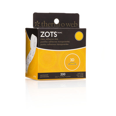 Zots Roll, 3D 200 Dots (1/2 In. Dia. X 1/8 In. Thick