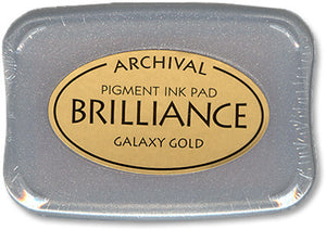 Tsukineko Brilliance Ink Pad, Galaxy Gold