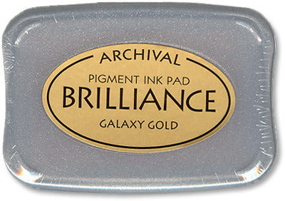 Gold Ink Pad, Mini Metallic Ink Pad, Archival Brilliance Gold Stamp Pad,  Gold Metallic Ink Pad, Tsukineko Gold Ink, Galaxy Gold Pigment Pad 