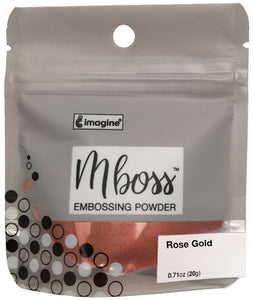 Imagine Embellishment, Mboss Embossing Powder - Rose Gold