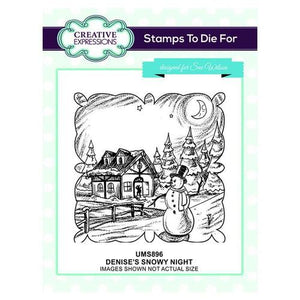 Creative Expressions Stamp, Denise's Snowy Night