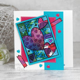Woodware Stamp, Heart Collage