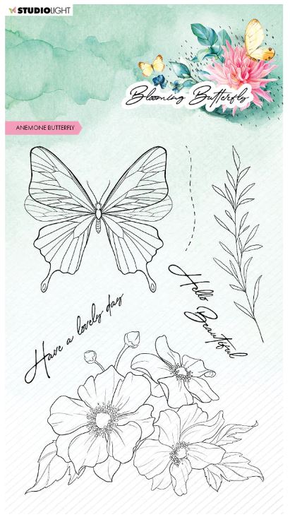 StudioLight Stamp, Blooming Butterfly - Anemone Butterfly