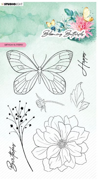 StudioLight Stamp, Blooming Butterfly - Birthday Butterfly
