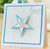 CC Sara Signature Embossing Folder, Winter Wonderland - Snow Crystal