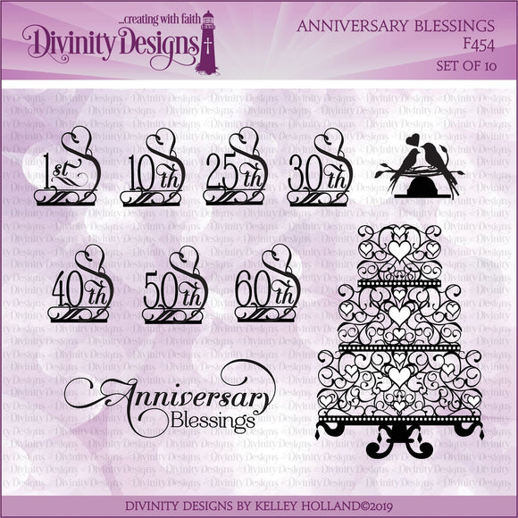 Divinity Designs Stamp, Anniversary Blessings