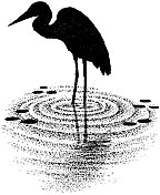 Stampscapes Stamp, Heron in the Water