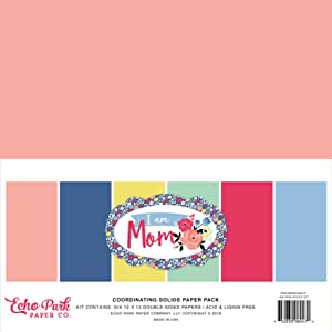 Echo Park Paper Cardstock Variety Pack 12x12, I am Mom