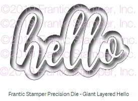 Frantic Stamper Die,  Giant Layered Hello