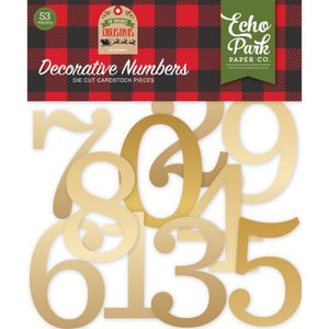 Echo Park Embellishment Ephemera, Celebrate Christmas - Decorative Numbers