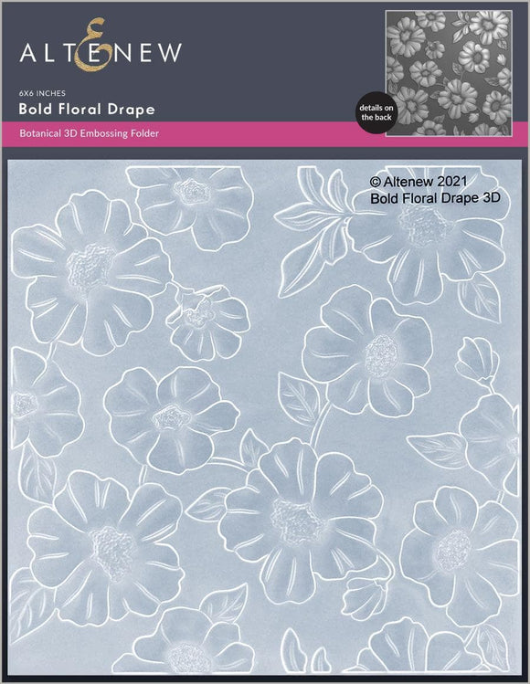 Altenew Embossing Folder 3D, Bold Floral Drape