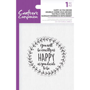 Crafter's Companion Stamp, Happy as you Decide