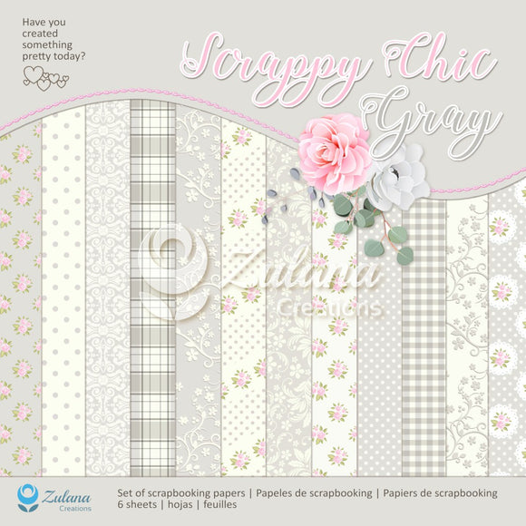 Lemoncraft Paper Pack 12x12, Scrappy Chic Gray