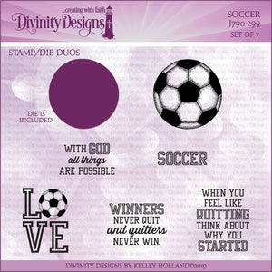 Divinity Designs Stamp & Die Set, Soccer