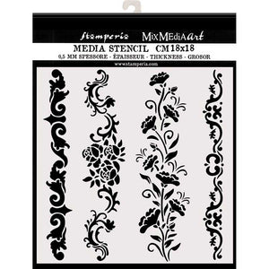 Stamperia Stencil, Media, Floral - DISCONTINUED, while supplies last