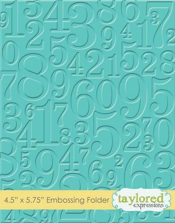 Taylored Expressions Embossing Folder, Take a Number