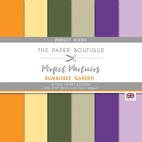 The Paper Boutique Cardstock Variety Pack 8x8, Bumblebee Garden