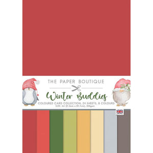 The Paper Boutique Cardstock Variety Pack 8.5x11, Winter Buddies