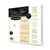 Hunkydory Embellishment, Trim Me! Foiled Insert Pad - Congratulations Gold