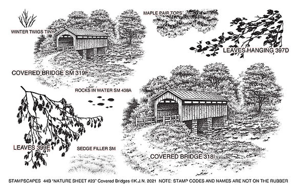 Stampscapes Stamp, Nature Sheet 23 (Covered Bridges)