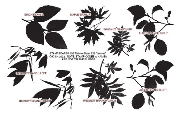 Stampscapes Stamp, Nature Sheet #29 (Leaves)